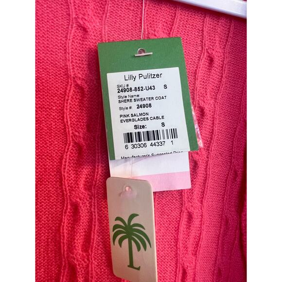 Cashmere Everglades Cable Sweater Coat - size Small - Picture 2 of 9